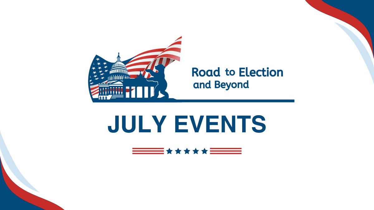 We are excited to announce that the #RoadtoElection2024 event series has 3 exciting events planned in the month of July! As always, you can find more information about the series at roadtoelection.de.