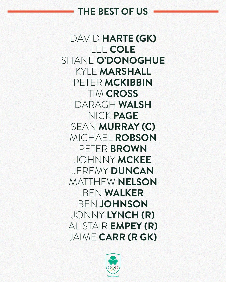 𝐎𝐅𝐅𝐈𝐂𝐈𝐀𝐋 𝐒𝐄𝐋𝐄𝐂𝐓𝐈𝐎𝐍 𝐅𝐎𝐑 𝐏𝐀𝐑𝐈𝐒 𝟐𝟎𝟐𝟒 | Hockey 🏑 

Taking place in the Yves-du-Manoir stadium, the main arena for the eighth Olympiad in 1924, and the first time Team Ireland walked out as a competing nation 100 years ago 👊

#TeamIreland | #Paris2024