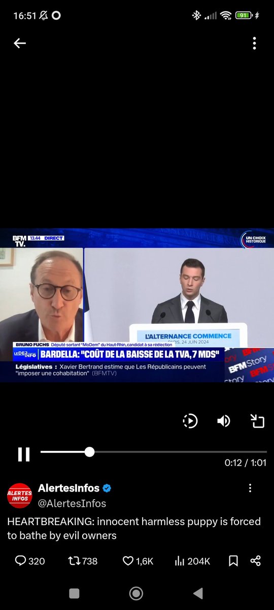 bardella il doit prendre son bain merci twitter