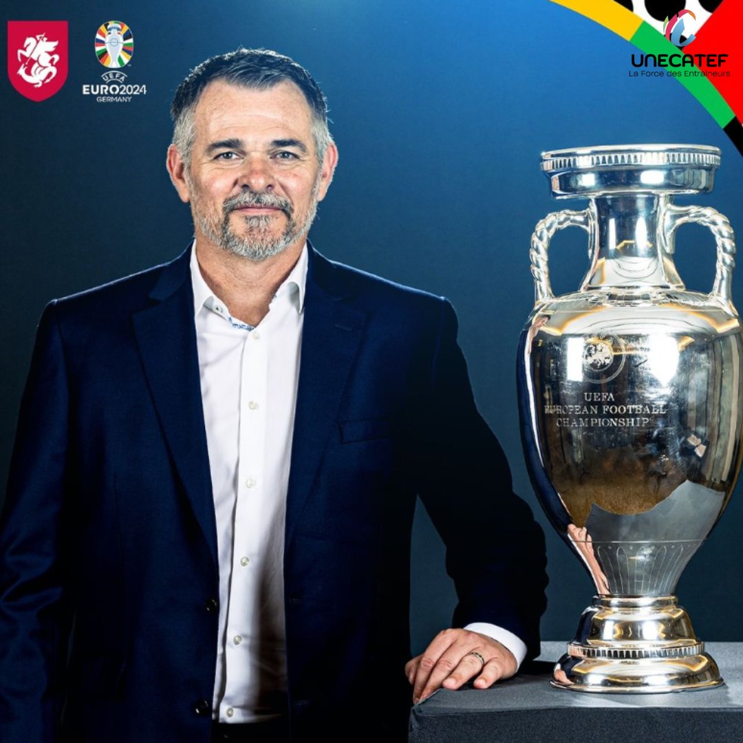 🆙 L'UNECATEF est ravie de soutenir un deuxième entraîneur à l'@euro2024.
Sous la direction de Willy Sagnol depuis 2021, l'équipe nationale de Géorgie🇬🇪 participera pour la première fois à un Championnat d'Europe de football 🙌

#unecatef #laforcedesentraineurs #euro2024