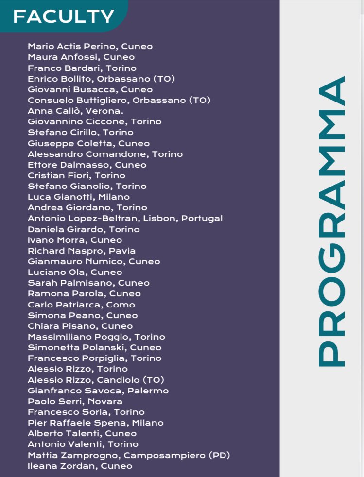 Luciano Ola (@luciano_ola_md) on Twitter photo 🚨SAVE THE DATE 🚨
“Non Muscle Invasive
Bladder Cancer:
attualità e nuovi protocolli gestionali”
🏥 <a href="/OspedaleCuneo/">OSP. S. CROCE CUNEO</a>
👨🏻⚕️ <a href="/dottormorra/">Ivano</a> <a href="/dalmetto/">Ettore Dalmasso</a> 🚨SAVE THE DATE 🚨
“Non Muscle Invasive
Bladder Cancer:
attualità e nuovi protocolli gestionali”
🏥 <a href="/OspedaleCuneo/">OSP. S. CROCE CUNEO</a>
👨🏻⚕️ <a href="/dottormorra/">Ivano</a> <a href="/dalmetto/">Ettore Dalmasso</a>