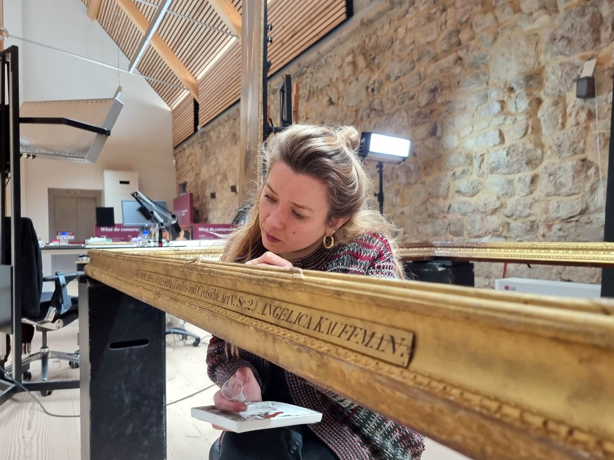 🖼The Conservation of Angelica Kauffman's Diomedes and Cressida Original Neoclassical Frame

📚 Read about the 18th-century pine frame conservation and its challenges here: icon.org.uk/resource/frami…

Image: National Trust Michael Cole