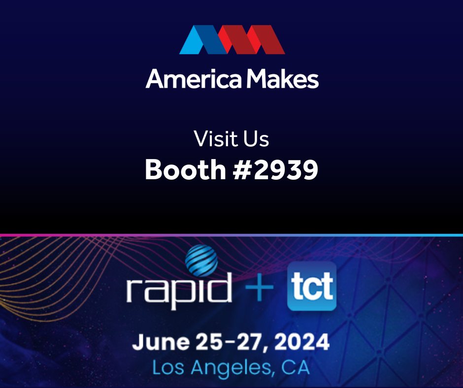 AmericaMakes's tweet photo. We look forward to connecting with our valued #AMmembers and other trailblazing #additivemanufacturing stakeholders at @RAPID_Event 2024.
#RAPID2024 #AmericaMakes #Networking #Innovation #3dprinting https://t.co/qCFG4pS3yT