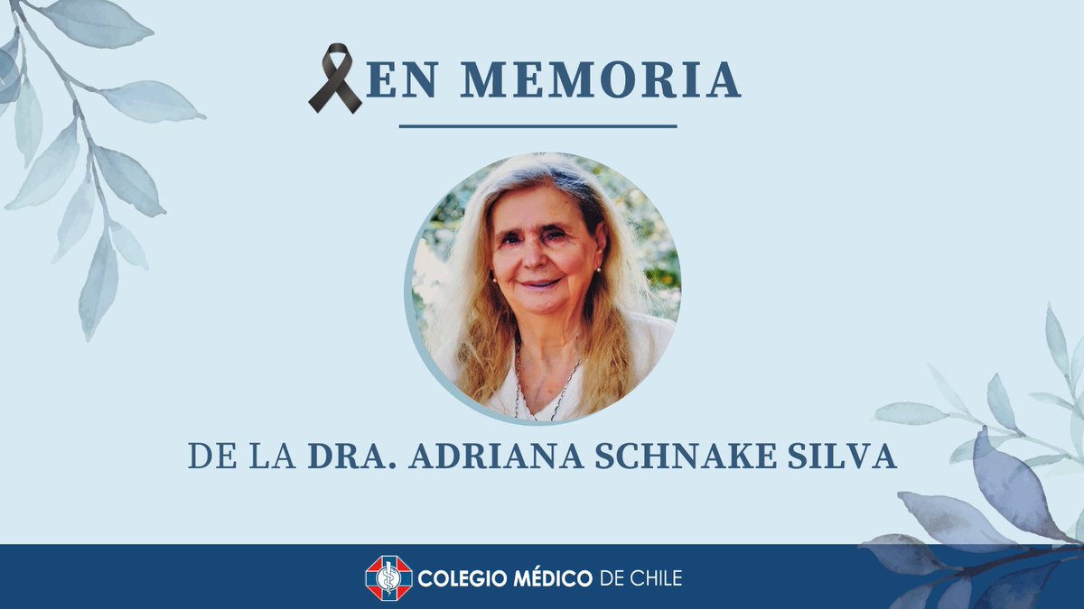 colmedchile's tweet photo. [#InMemoriam] Lamentamos el fallecimiento de la Dra. Adriana Schnake Silva, más conocida como “Nana”, una importante terapeuta gestáltica chilena. Formada como médica psiquiatra en la @uchile. Ex profesora de psiquiatría en la Universidad de Chile. Presidenta Honoraria de la Asociación Gestáltica de Buenos Aires y Córdoba y miembro de Honor de la Asociación Española de Terapia Gestáltica. Mujer vanguardista del Chile de los 70, la psiquiatra Adriana Schnake introdujo en el país la terapia gestáltica y en los 80 decide irse a vivir a Chiloé, su tierra amada, donde funda el Centro Anchimalén, contribuyendo significativamente a la difusión de la terapia gestalt en Chile y América Latina.  
Desde el #COLMED enviamos nuestras condolencias a su familia, amigos y seres queridos.