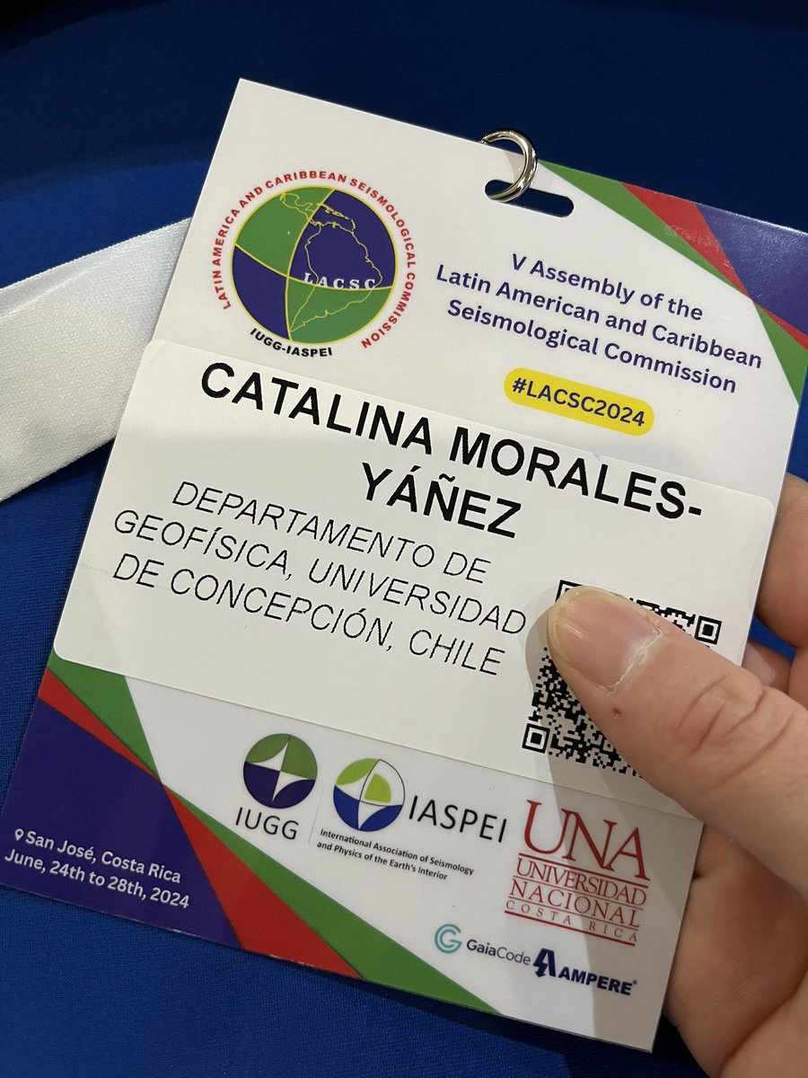 Día 1 del LACSC:

Ya estoy inscrita y lista para el Workshop FMNEAR. 

Quiero agradecer la beca que me permitió estar aquí hoy como científica joven y a quienes hicieron esto posible <a href="/IASPEI_LACSC/">iaspei.lacsc</a>, <a href="/theIUGG/">IUGG</a> and <a href="/USAIDLAC/">USAID LAC</a>