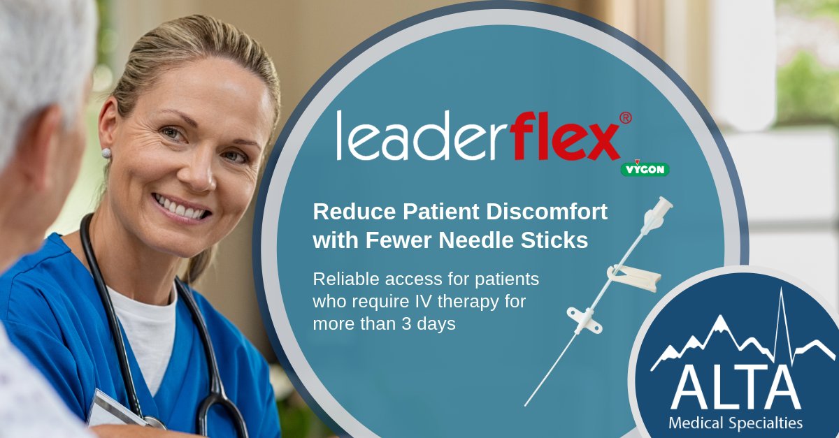 alta_med_spec's tweet image. Learn more about 22G Extended Dwell Peripheral Catheter: Offering dependable vascular access and minimizing the frequency of needle sticks. #leaderflex
