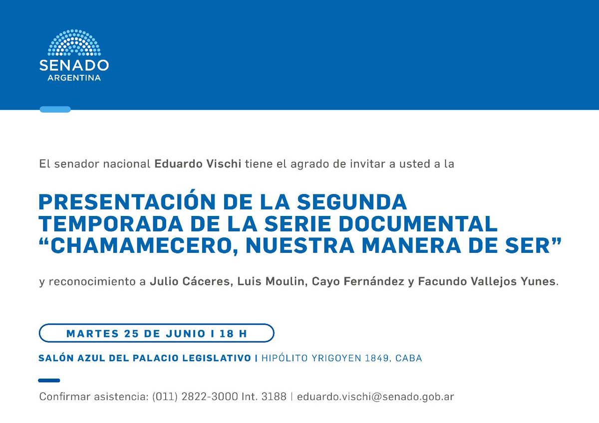 ctesmascerca's tweet photo. Invitamos a participar de esta linda jornada de presentación de "Chamamecero" y reconocimiento a grandes músicos organizada por @PeteCoVischi en @SenadoArgentina https://t.co/rCc9G7hwmh