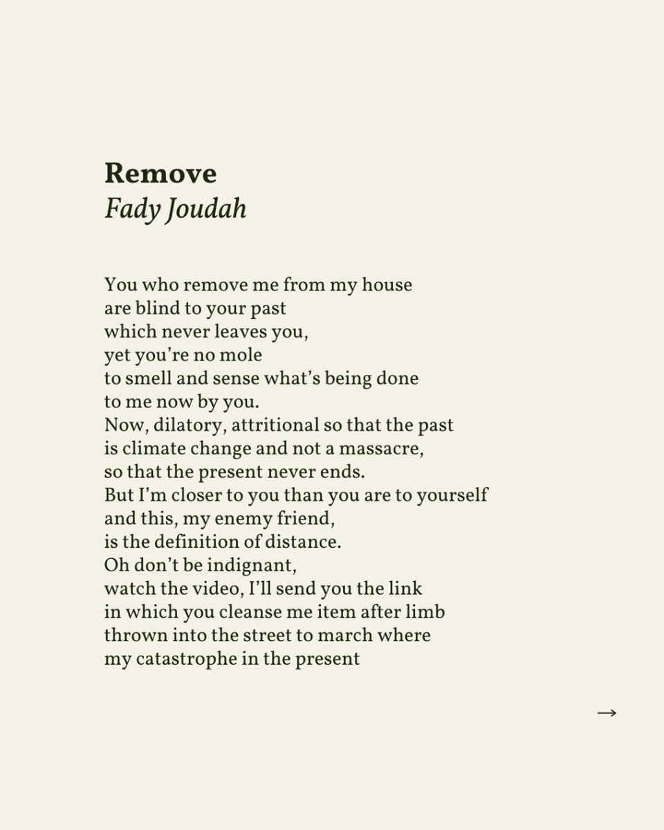 readalittlepoem's tweet photo. “But I’m closer to you than you are to yourself / and this, my enemy friend, / is the definition of distance.”

— Fady Joudah https://t.co/5iDWTNb3fw