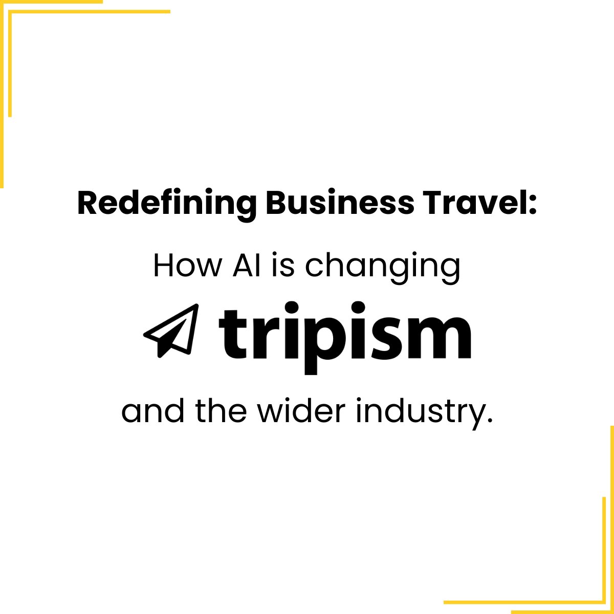 Tripism's tweet photo. The business travel landscape is rapidly evolving, and AI is playing a pivotal role in shaping its future 🤖 

At Tripism, we're harnessing the power of AI to revolutionize the corporate travel experience.

(PART 1 OF 2) https://t.co/2sDgh9fVmL