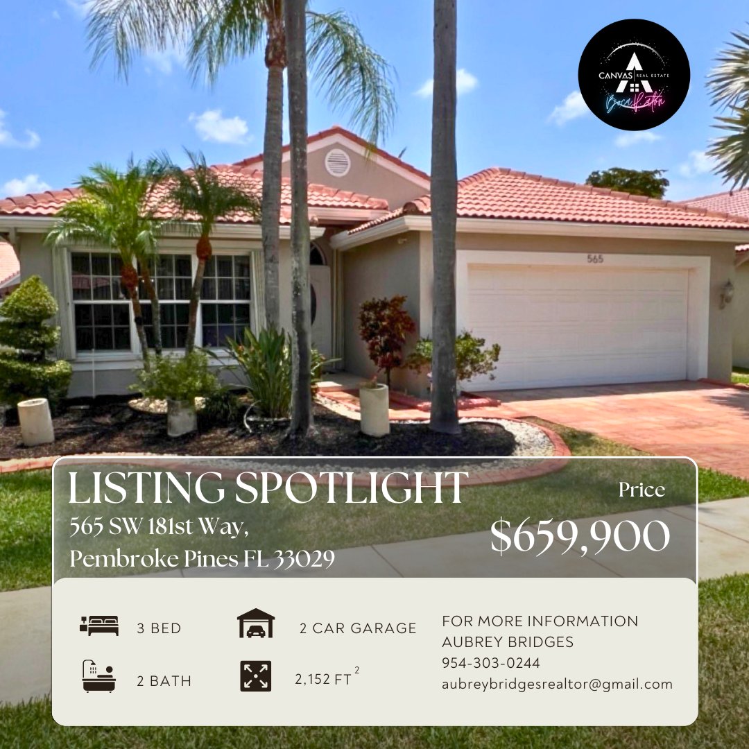 🏡 This 3/2 home boasts a contemporary kitchen with stainless steel appliances &amp; vaulted ceilings. Enjoy Florida's climate on the screened patio &amp; fenced backyard with an outdoor kitchen. With impact windows &amp; low HOA fees, your safety &amp; budget are secured. #PembrokePines
