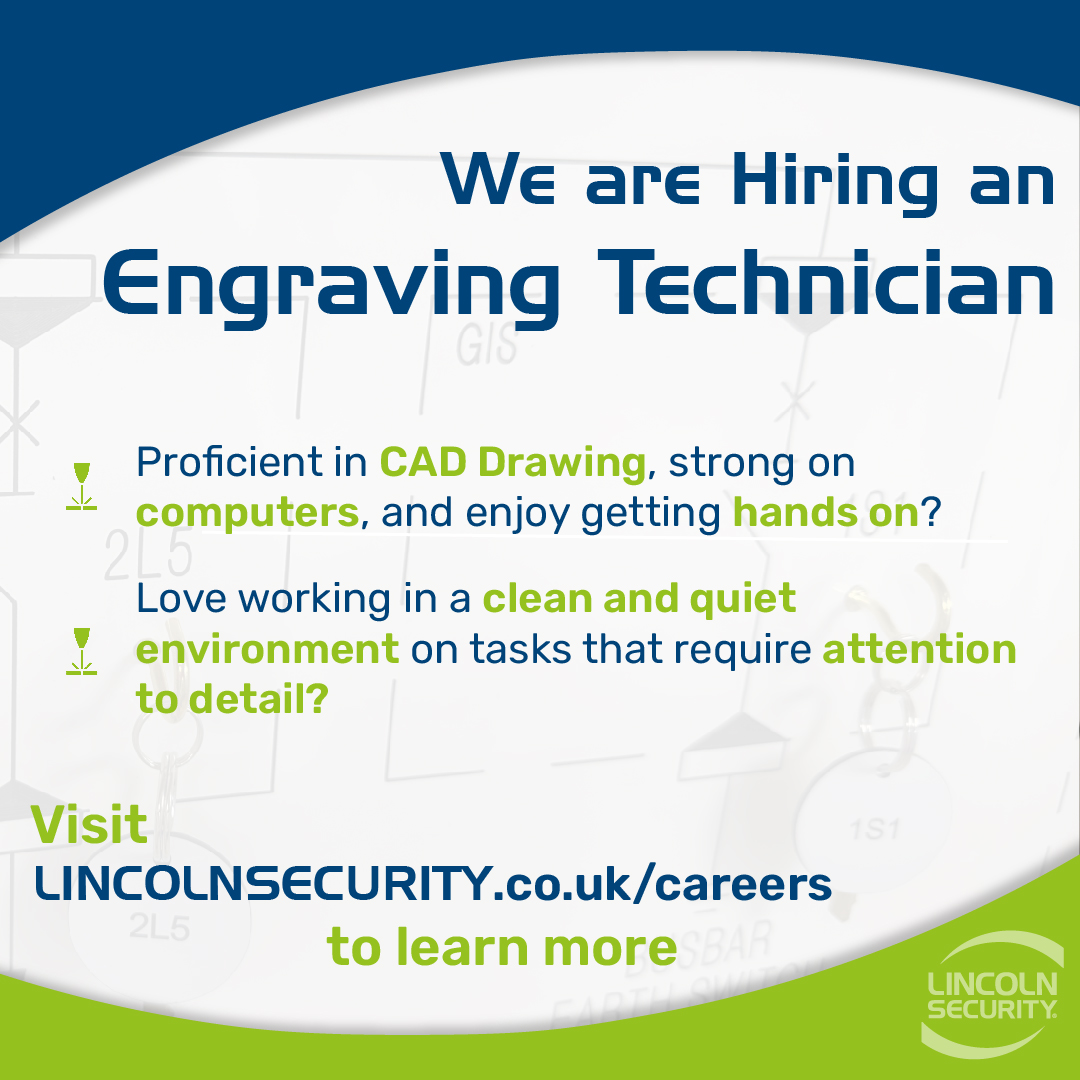 lincolnsecurity's tweet image. Need a new challenge? Lincoln Security are hiring an Engraving Technician to join our Engraving Team, working on high value projects.

💻 Visit us at lincolnsecurity.co.uk/careers?utm_ca… to find out more! 💻

#LincolnSecurity #Careers