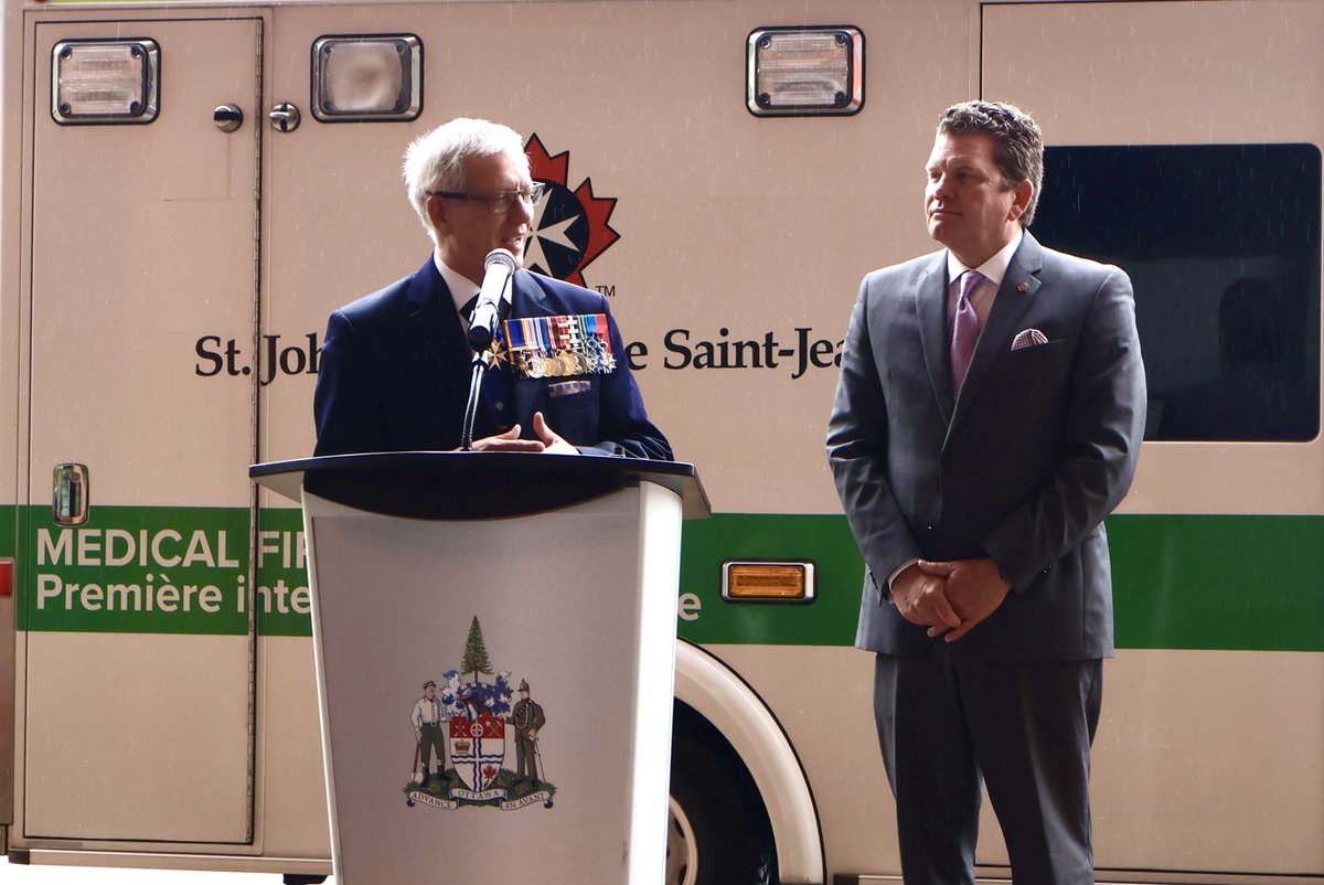 It was a pleasure to join <a href="/DrALevesque/">André Levesque</a> at today’s <a href="/SJA_Canada/">SJA Canada</a> flag raising at Ottawa City Hall. Grateful for participation of Ottawa area volunteers including <a href="/SJA_Ottawa/">St. John Ambulance | Ottawa</a> &amp; the very busy Ambulance that was donated by <a href="/ottawacity/">City of Ottawa</a> - merci pour votre travail bénévole!