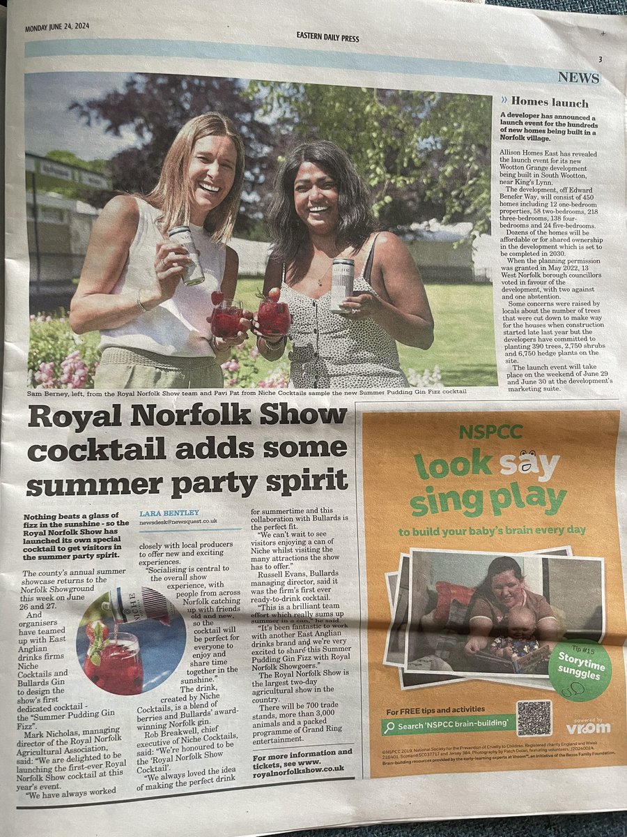 My first print byline on page 3 of the EDP😁