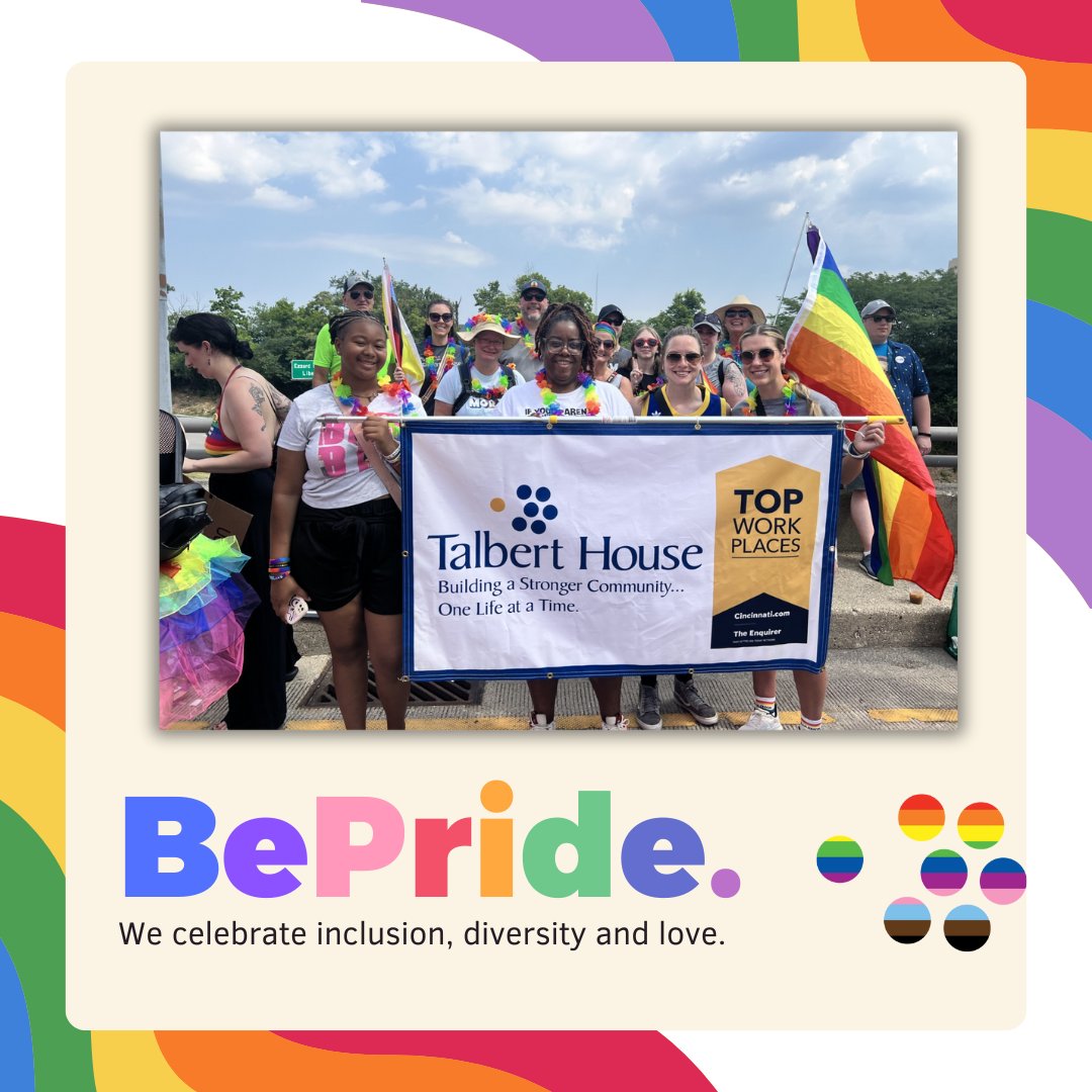 Talbert House was honored to walk in the @cincinnatipride parade this past Saturday! Together, we celebrate love, diversity, and equality.  #CincinnatiPride #LoveIsLove" #PrideMonth2024 #HappyPrideMonth