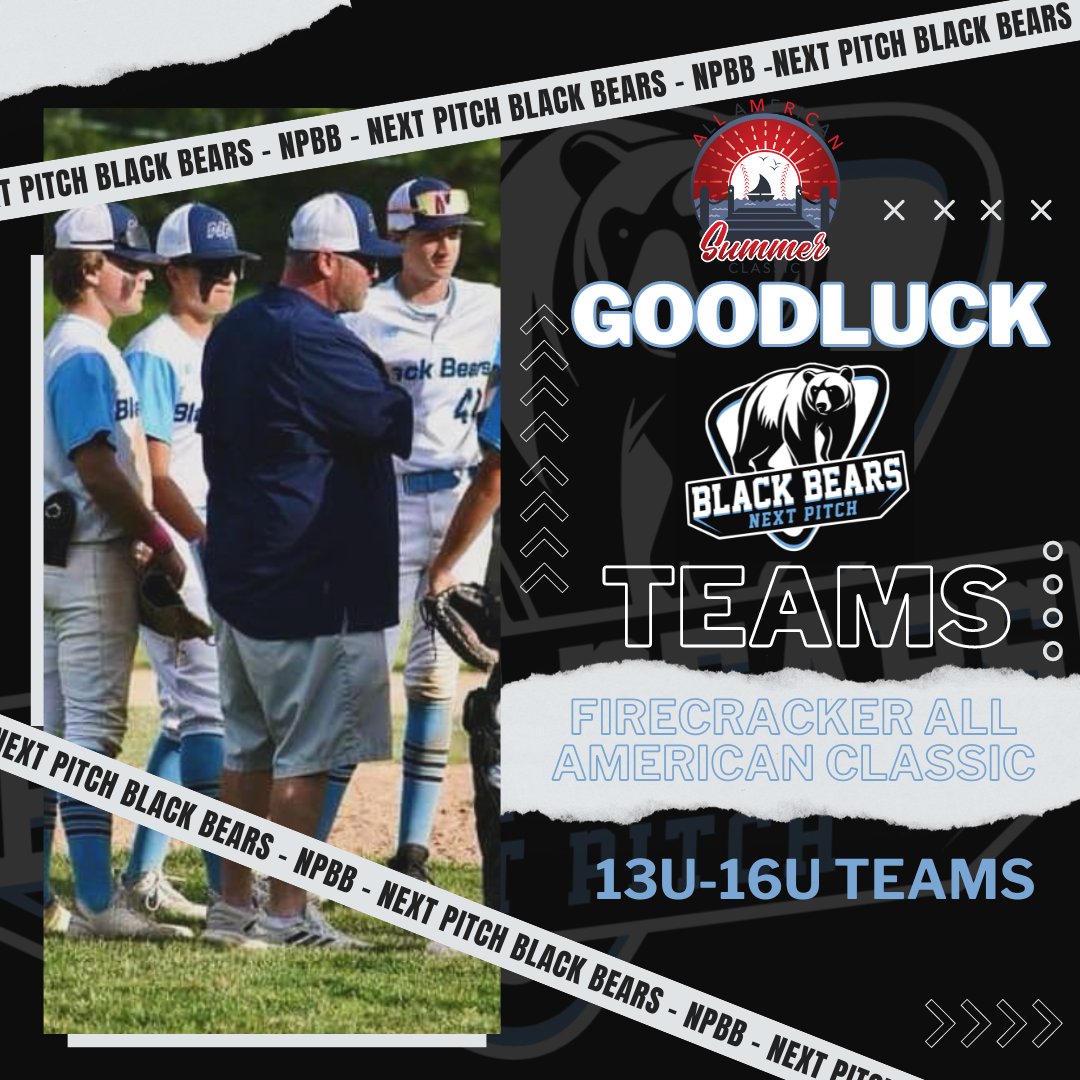 Good Luck to our 13u-16u teams in the Firecracker All-American Classic! Go get 'em boys!