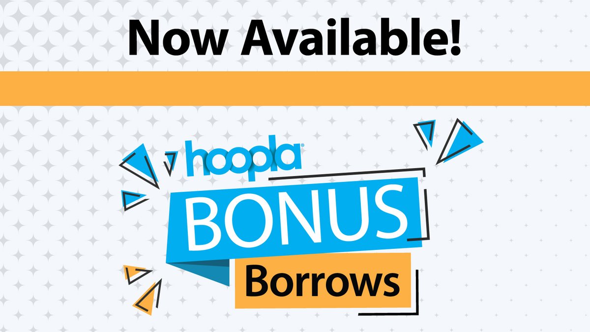 WestLibSys's tweet image. Enjoy Bonus Borrows more often! Bonus Borrows will be available the last seven days of each month. Choose from these select titles without using your monthly borrows! 
hoopladigital.com/collection/302…

#Hoopla #Westchester #WestchesterLibrarySystem #FreeWithYourLibraryCard
