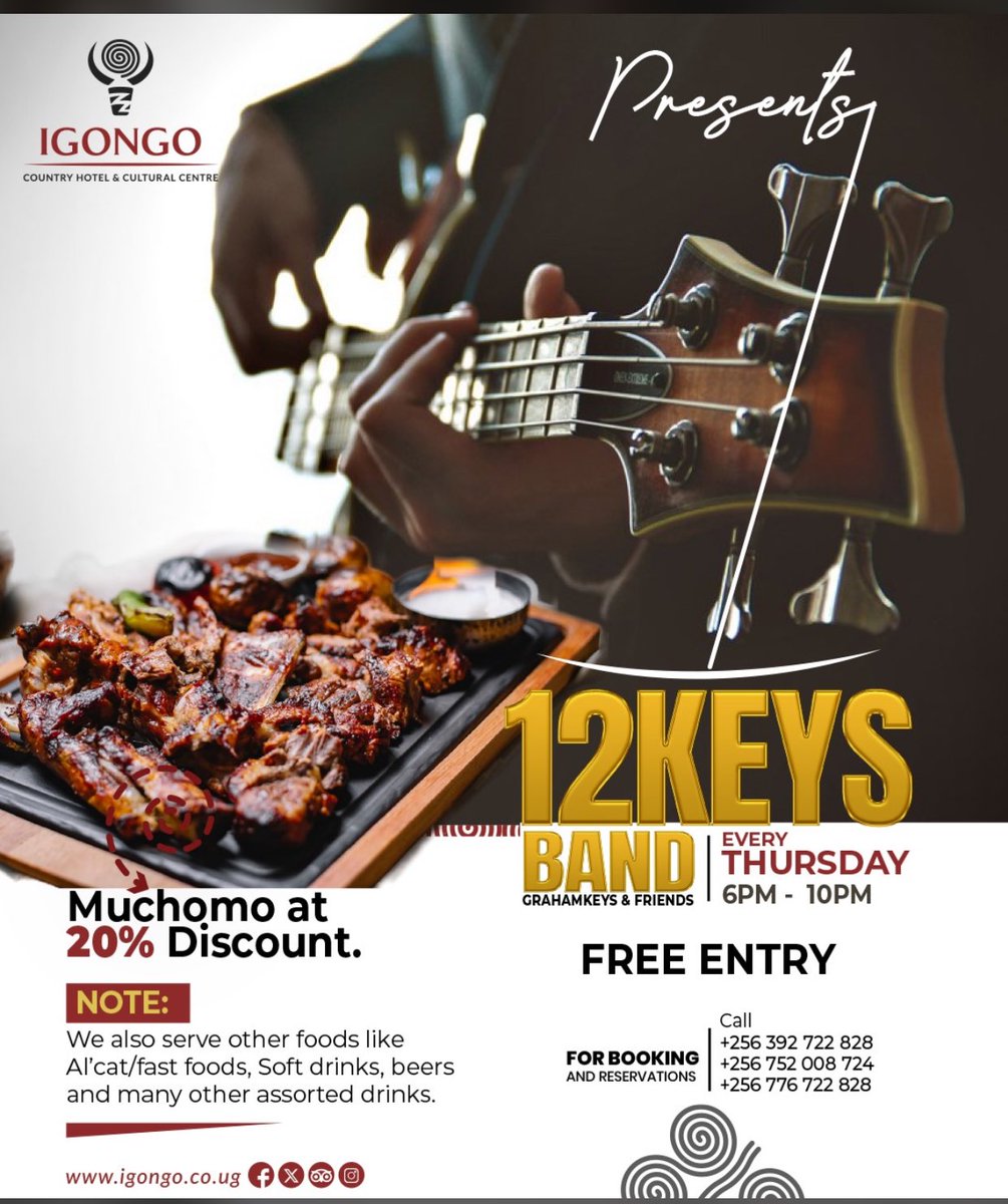 RukundoGift6's tweet photo. Finally your Thursdayโs have been fixed. Come to #igongo every evening ๐๐@Igongocc https://t.co/SsCIxBNeEr