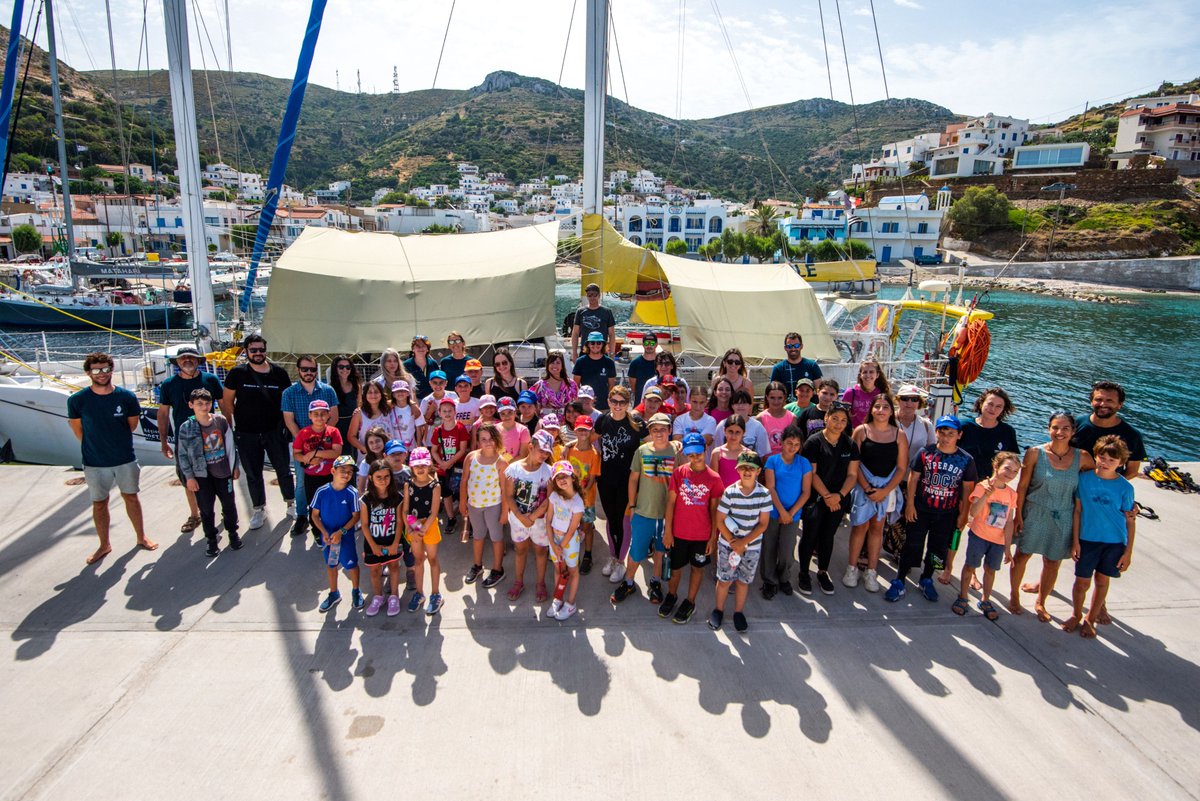 LindaJackson's tweet photo. Mission accomplished for @UnderThePole and @Peugeot as the study, started in April, of marine animal forests in the waters off Greece comes to an end. 90 local schoolchildren attended workshops around ocean preservation, including a guided tour of the #UnderThePole boat "Why" and clean-up operations of local beaches.
Next stop: France in August and Italy in September.