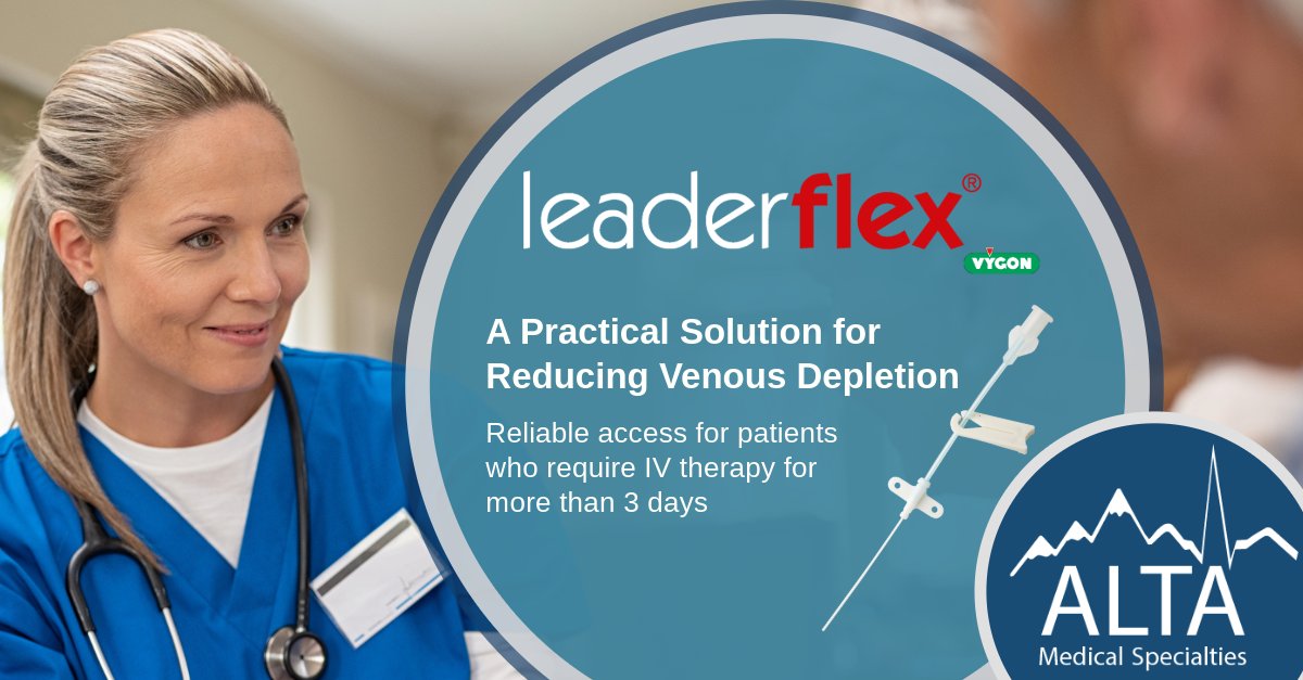 alta_med_spec's tweet image. Implement strategies to reduce venous depletion with our innovative approach for extended dwell vascular access. #leaderflex