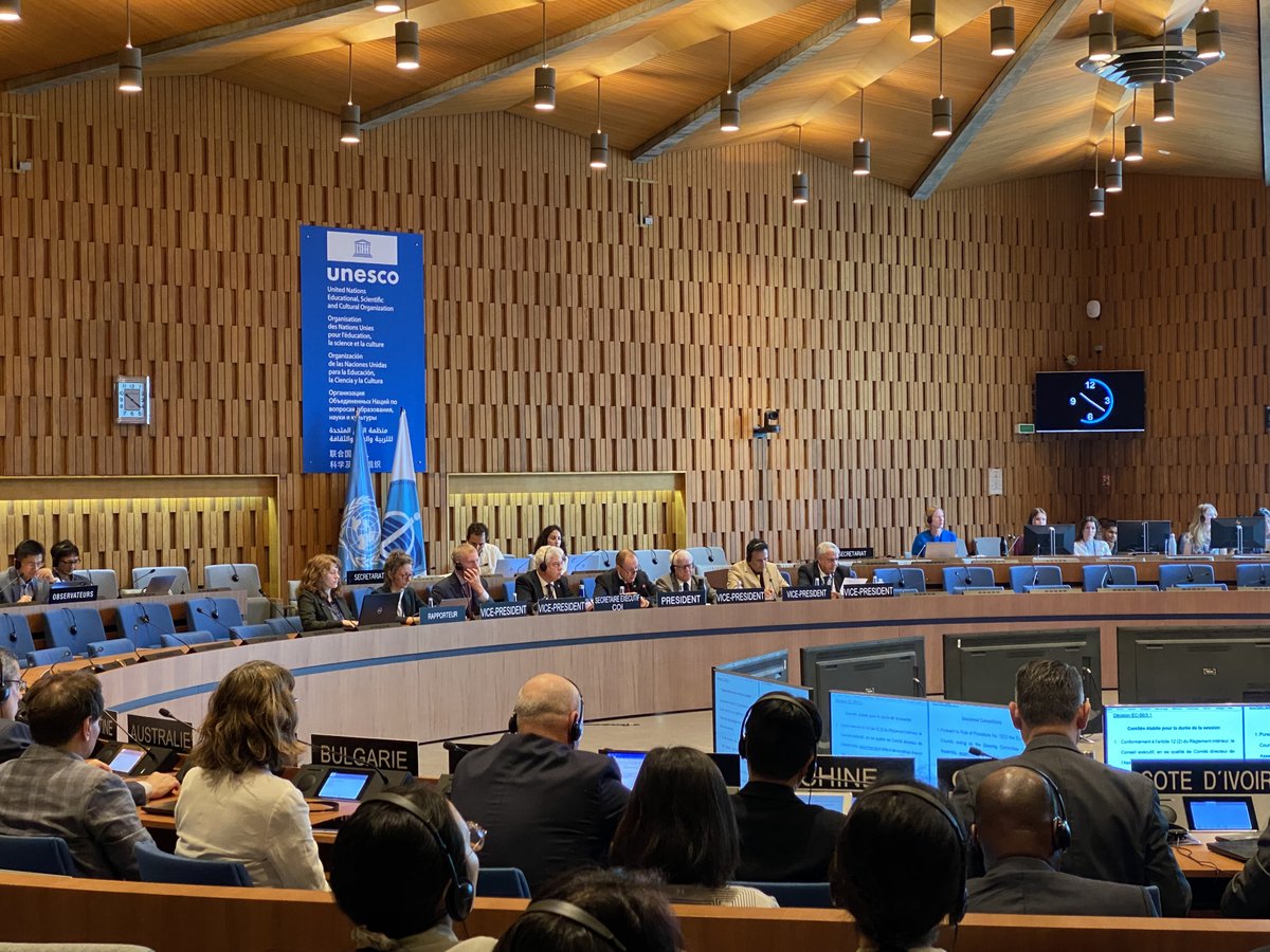 IocUnesco's tweet photo. The #EC57 begins tomorrow at #UNESCO HQ in #Paris. 

Comprising 40 Member States, the Executive Council oversees the implementation of the IOC programmatic strategy &amp; provides direction for future actions.

Explore the agenda and follow online 👉https://t.co/dHCjMMWOjc https://t.co/TsOGqG1Yw1