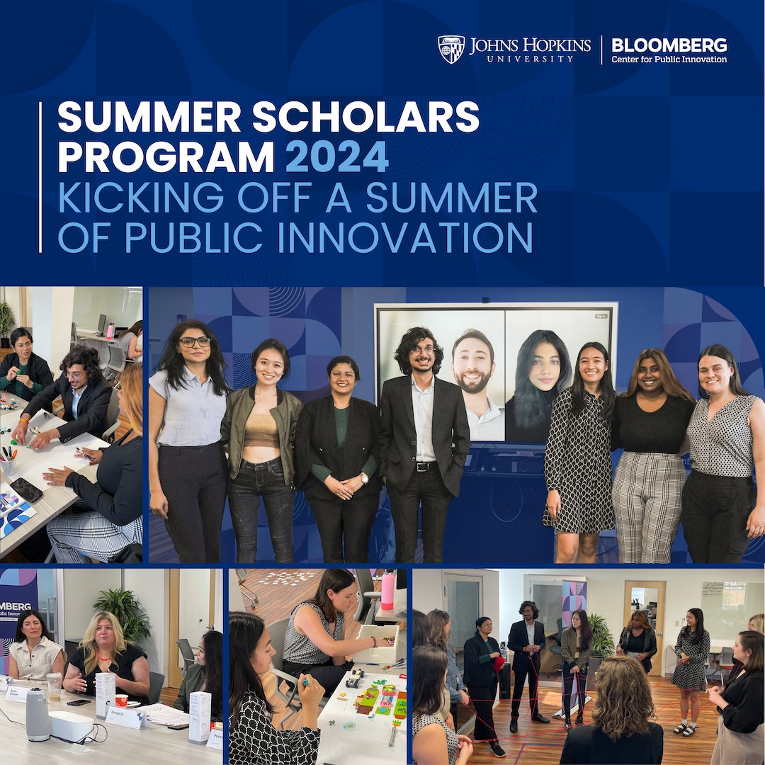 The Bloomberg Center for Public Innovation at JHU (@publicinno) on Twitter photo Meet the students: <a href="/johnshopkins/">Johns Hopkins University</a> grad students driving #PublicInnovation across the Americas! 🌟 Our 2024 BCPI #SummerScholars are partnering with city leaders to tackle big issues, from climate action to housing solutions.
Preview their impact! 🔗 hubs.ly/Q02CV3hP0 Meet the students: <a href="/johnshopkins/">Johns Hopkins University</a> grad students driving #PublicInnovation across the Americas! 🌟 Our 2024 BCPI #SummerScholars are partnering with city leaders to tackle big issues, from climate action to housing solutions.
Preview their impact! 🔗 hubs.ly/Q02CV3hP0