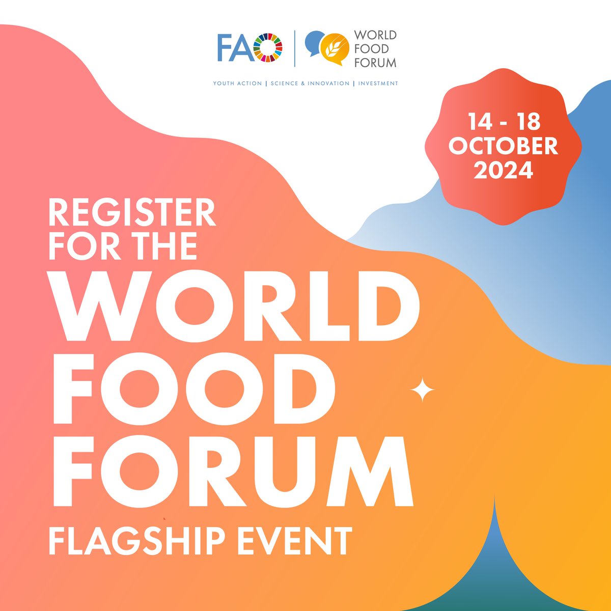 FAOSocioEcon's tweet photo. Save the date❗️ 🗓️
The Hand-in-Hand Investment Forum will once again be part of #WorldFoodForum2024
Ministers & representatives from various countries will present their country investment plans related to the #HandinHandInitiative
🗓️15 - 17 October
📍https://t.co/hLGVt7IT8N https://t.co/SWCeTum4O3