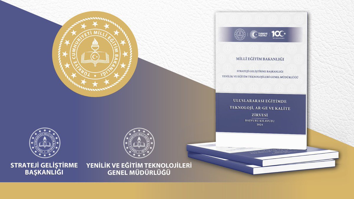 mebproje's tweet photo. 📢Bakanlığımız @meb_sgb ve @mebyegitek koordinesinde Eylül 2024’te düzenlenecek “Uluslararası Eğitimde Teknoloji, AR-GE ve Kalite Zirvesi” bildiri başvuruları devam ediyor!

🔗 https://t.co/KQTQoTyJh7

@Yusuf__Tekin @ugurturan68 @MucahitYentur @ahmetcoskun6134 https://t.co/fMkhZAfGEt