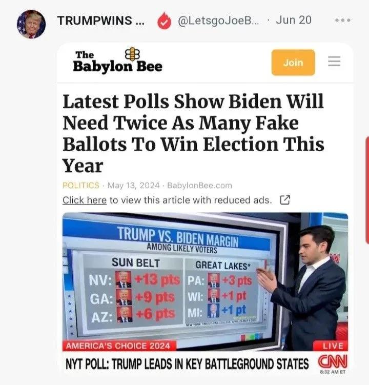 sta18581's tweet image. "Polls show that Biden will need twice as many ballots to cheat and win the election this year"

See the whole post by @hopemaria007jc in #MAGAHub 
play.google.com/store/apps/det…