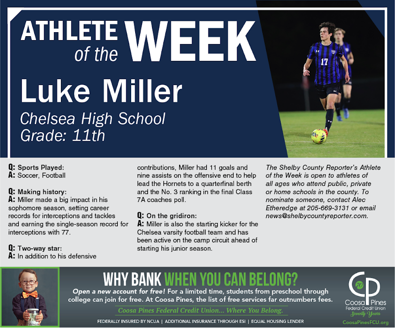 Our Athlete of the Week is Luke Miller from Chelsea High School! 

Submit nominations to: docs.google.com/forms/d/e/1FAI…