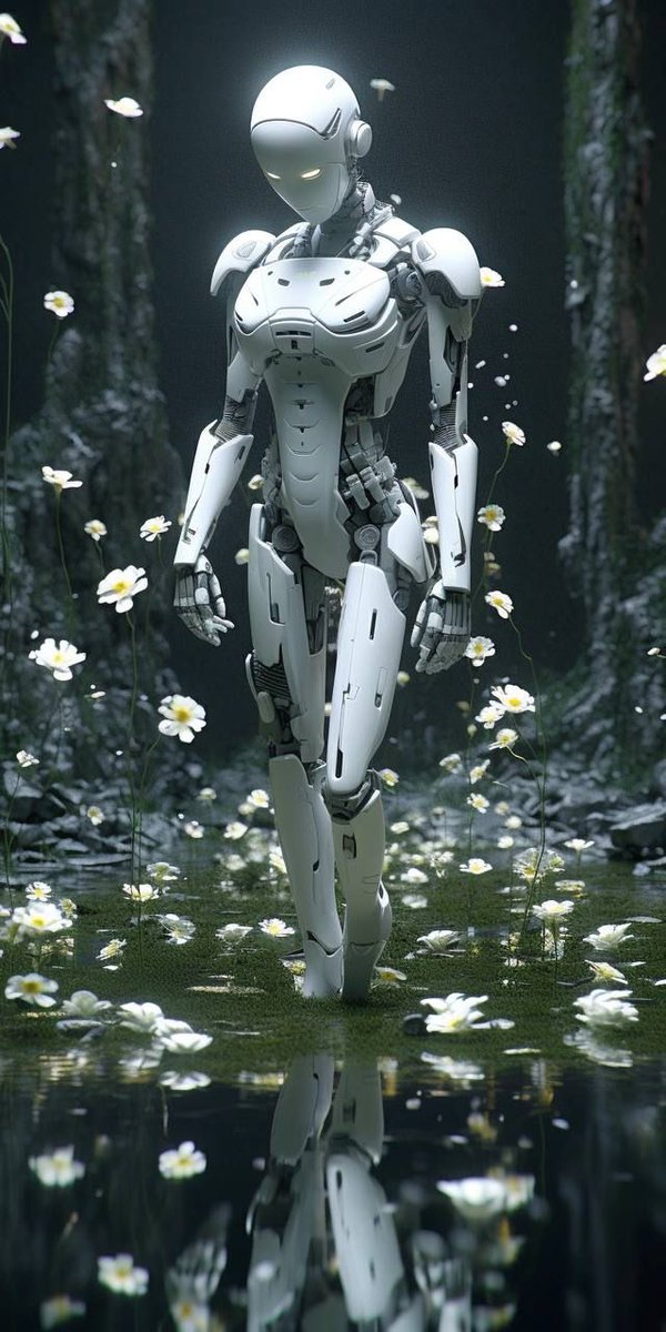 neonlights600's tweet photo. Exploring the intersection of nature and artificiality in a cyberpunk wonderland. #AIFutureVision #robot #mechanical https://t.co/8fvir3qe2E