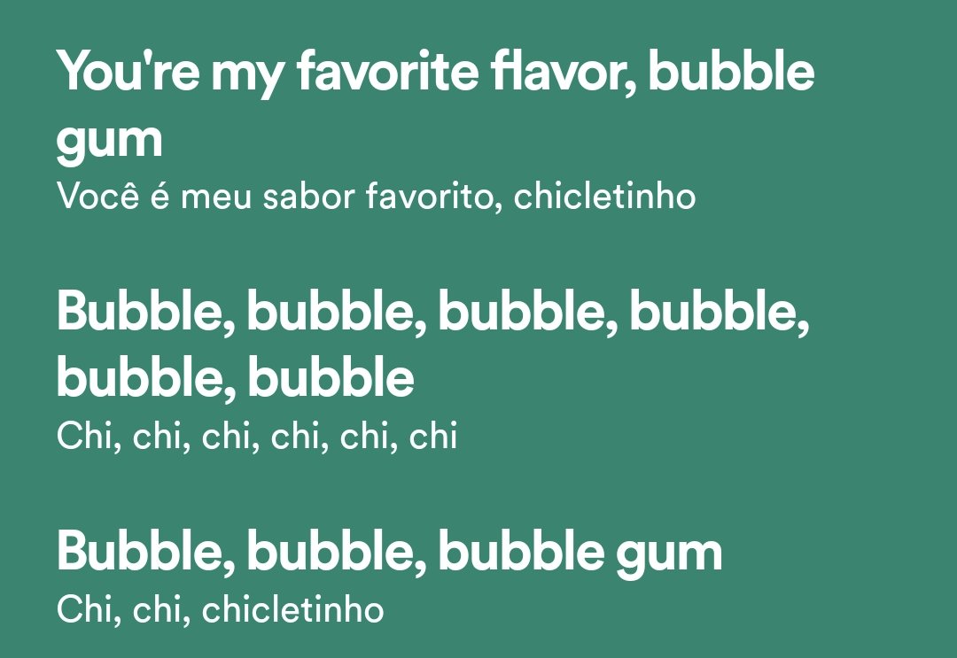 benunnies's tweet photo. a tradução de bubble gum do spotify https://t.co/WNmJyifuRU