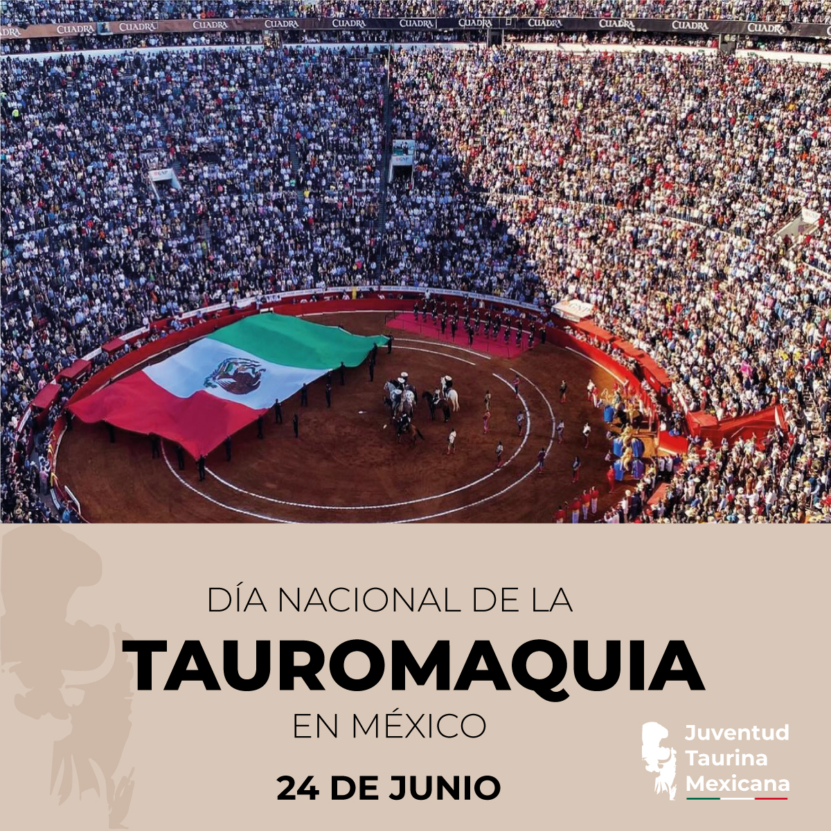 juventudtaumex's tweet photo. Con motivo del 498 aniversario del primer festejo taurino, este año varios grupos de aficionados junto con @tauromaquiatmx , toman la decisión de celebrar todos los 24 de junio el Día Nacional de la Tauromaquia en México. https://t.co/tTCChqVXhD