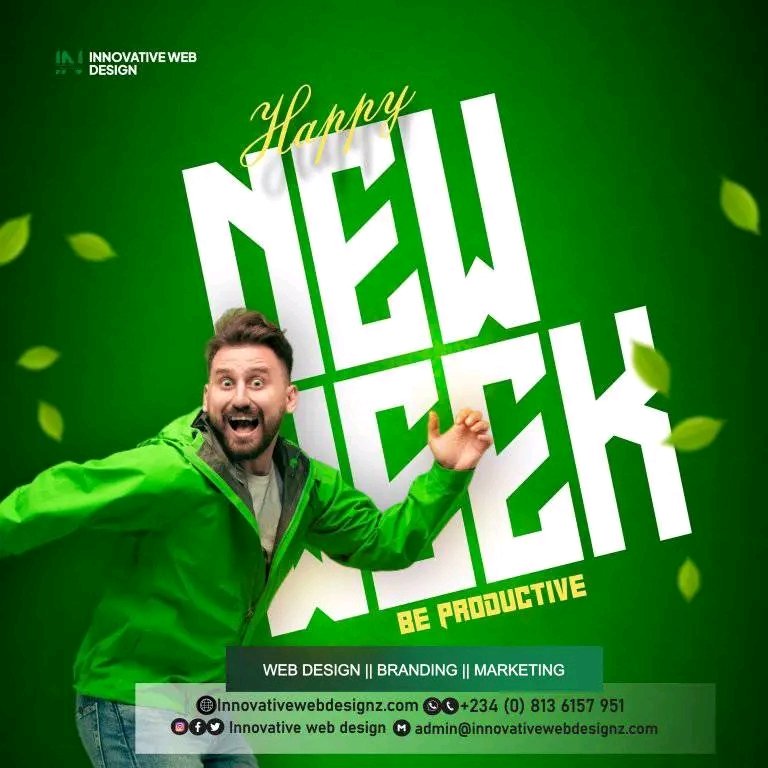 Set clear Goals. 
Define what you want to achieve.
Break down huge task into smaller ones.

Be productive this week. 

Need a website? 

For more inquiries. Reach out. 

Innovativewebdesignz.com

#totalshutdown #Access Bank Burna #CHIVIDO Davido Nationwide