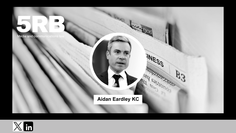 5RB's tweet photo. The High Court has given judgment on preliminary issues in a libel claim brought by Andrew Bridgen against Matt Hancock concerning a Tweet published on 11/01/2023.

Aidan Eardley KC acts for the Defendant, instructed by @RPCLaw.  

For the judgment visit: https://t.co/RqXfTNVoPc https://t.co/q1wNkvkVe8