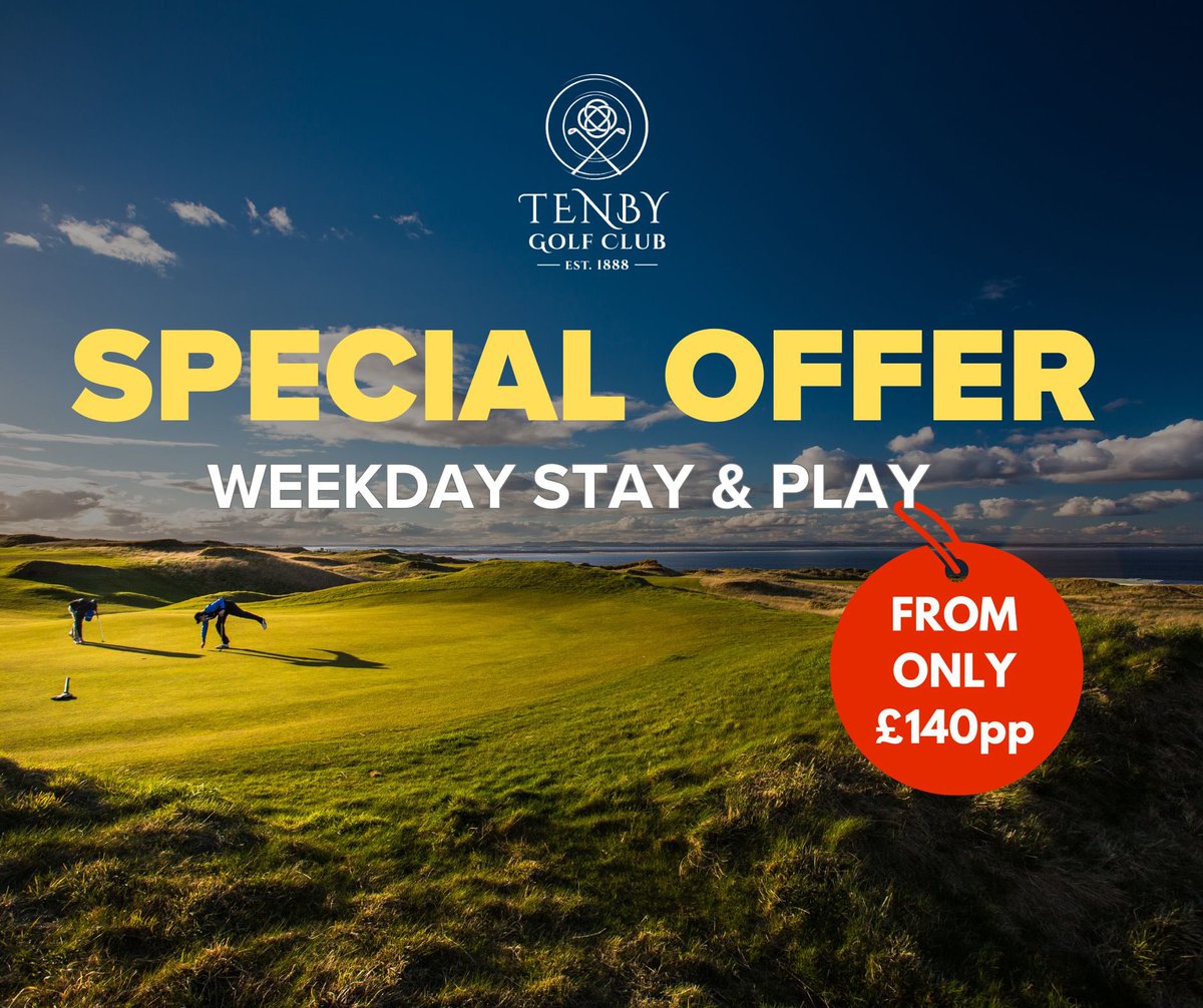 Tenby Golf Club (@tenbygolfclub) on Twitter photo We offer great value Stay & Play packages starting from only Β£140!
For more info π tenbygolf.co.uk/stay/ or give us a ring on 01834 495002.
Experience the beauty of our breathtaking links course along the stunning Pembrokeshire Coast. β³οΈ
#tenbygolf #stayandplay #walesgolf We offer great value Stay & Play packages starting from only Β£140!
For more info π tenbygolf.co.uk/stay/ or give us a ring on 01834 495002.
Experience the beauty of our breathtaking links course along the stunning Pembrokeshire Coast. β³οΈ
#tenbygolf #stayandplay #walesgolf