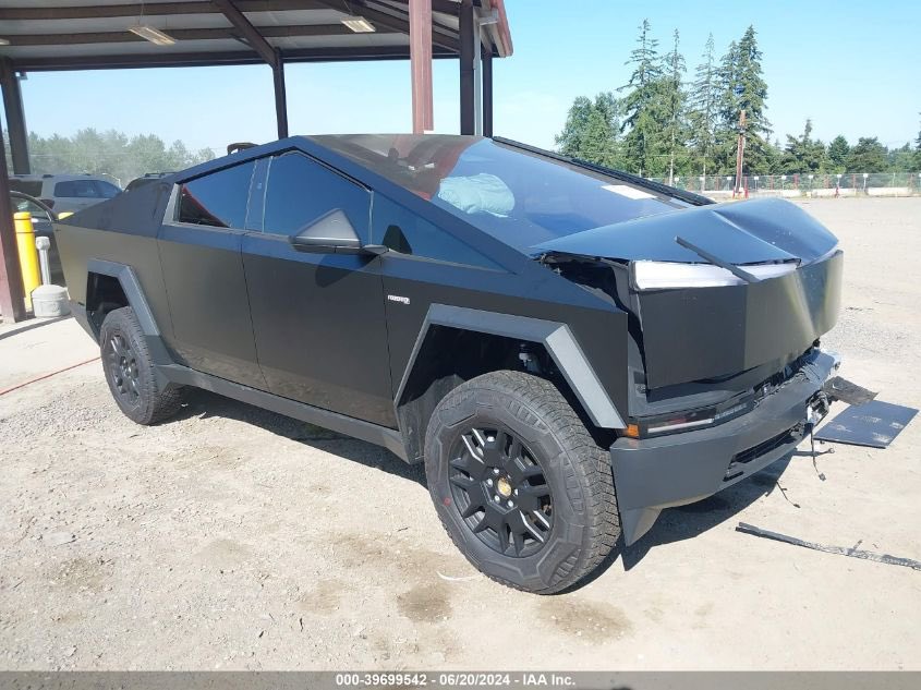 garageklub's tweet photo. Seemingly indestructible Cybertruck getting 100% totaled and written off by insurance in front end impact. I thought this was suppose to “win an argument” with other vehicles. I guess not 🤦🏼‍♀️. Who wants to raid the yard for parts? https://t.co/uTCB0dLNpR