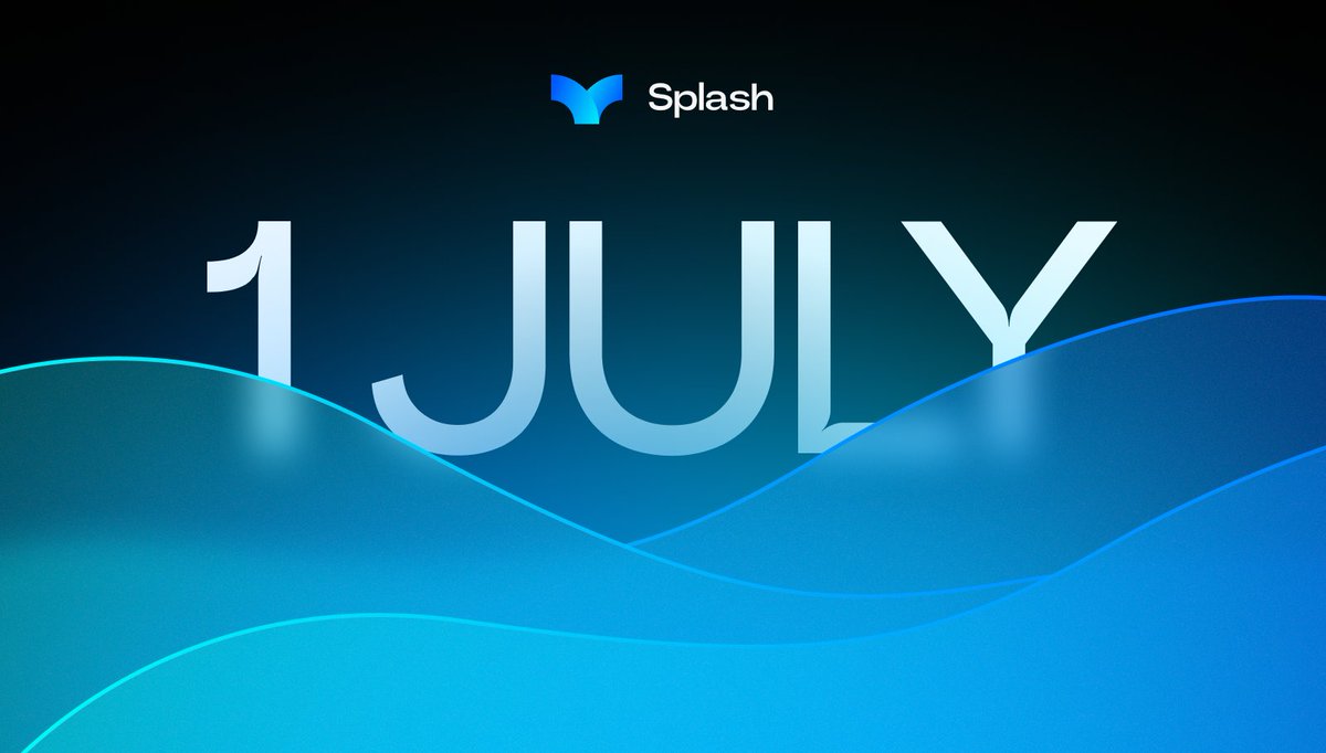 Splash officially launches on 1st July🔥

What's included: 

✅Execution Engine stability  
✅Price feeds stability 
✅Interface (sneak peek soon) 
✅Pool creation 
🔜Stable <a href="/DexHunterIO/">DexHunter 🏹</a> integration 
🔜Mobile interface

Time to Splash💦