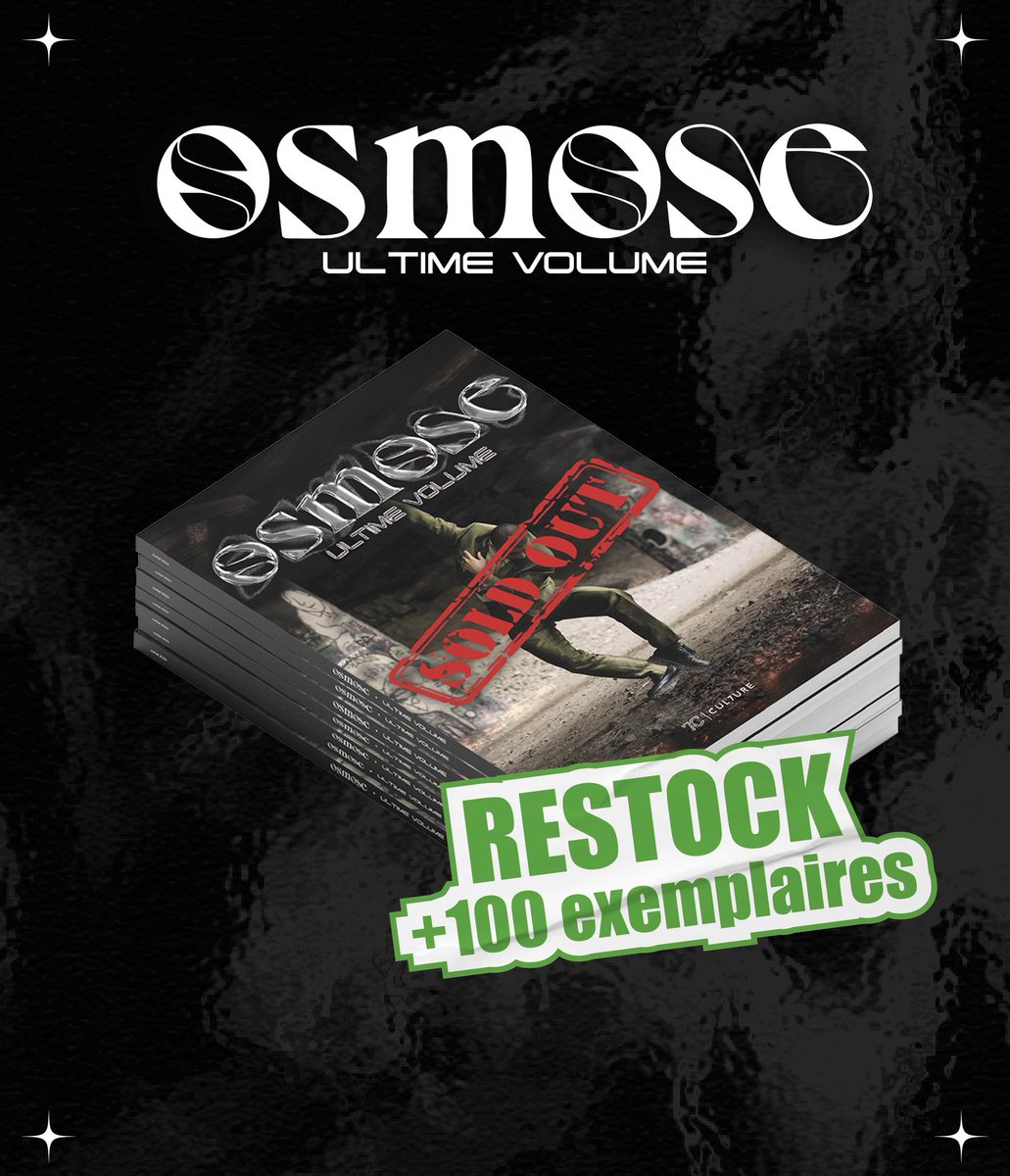 Merci beaucoup pour l’engouement autour du dernier volume d’Osmose ! Tout le stock prévu a été écoulé ! 🙏💚

Étant donné qu’il nous reste encore quelques jours avant l’impression du magazine, on a décidé de remettre 100 exemplaires en vente. 

➡️ cul7ure.bigcartel.com/product/osmose…