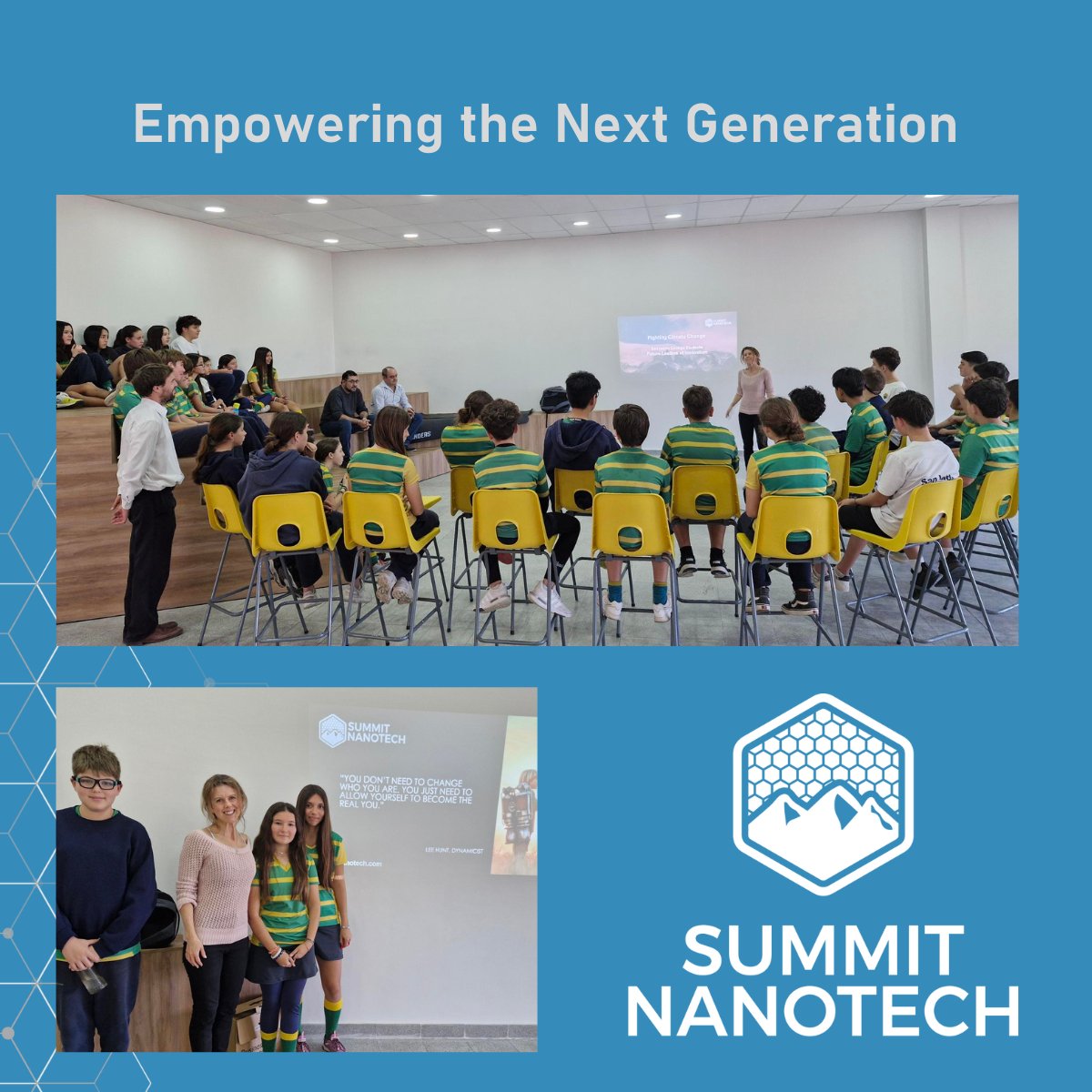summitlithium's tweet photo. We visited the bright minds at San Isidro College in Salta about the importance of #sustainability, #ClimateChange and the #EnergyTransition. We are committed to educating and inspiring future leaders to continue progress in these areas. https://t.co/jmLmcTdIht