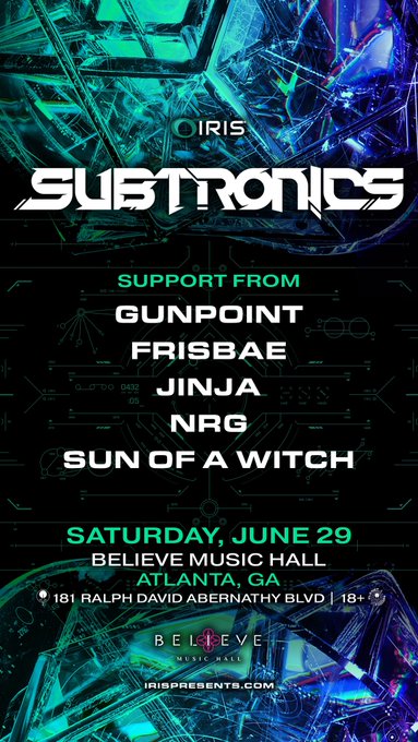 @Subtronics coming this Saturday! Grab tickets 🎟️ they are selling out fast! @gunpointmusic @FRISBAEMUSIC<a class="tags" target="_blank" title="On Twitter" href="/?out=eyJ0eXAiOiJKV1QiLCJhbGciOiJIUzUxMiJ9.eyJpYXQiOjE3MzIzMjEwMTQsImlzcyI6InR3cG9ybnN0YXJzLmNvbSIsIm5iZiI6MTczMjMyMTAxNCwiZXhwIjoxNzYzODU3MDE0LCJyZWRpcmVjdF91cmwiOiJodHRwczovL3R3aXR0ZXIuY29tL1N1YnRyb25pY3MifQ.-ymQAjVmbg7NIuOSYPzvoPujZ0iU9ix3qh2jY43-3T4JRkT3DnBDQsCRp_bNqWc4VavOZYyL2KAtX0-xlzFqgQ">@Subtronics</a><a href="/tag/mvsales"class="tags"><span>#mvsales</span></a>