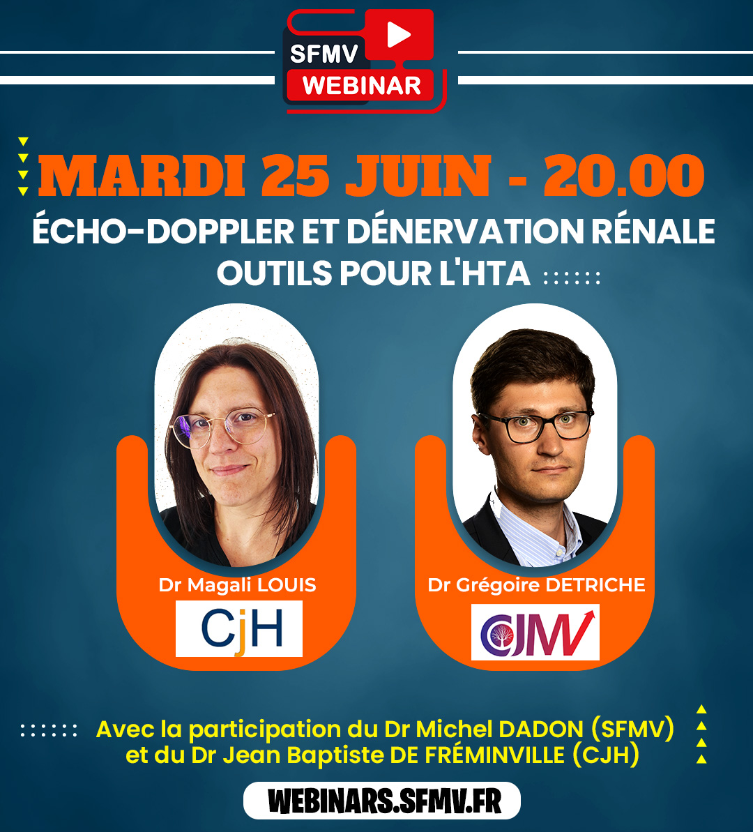 Demain soir, dernier webinar de la saison avant les vacances ! Deux clubs de jeunes médecins pour un webinar plein d'échanges ... On compte sur vous ? webinars.sfmv.fr