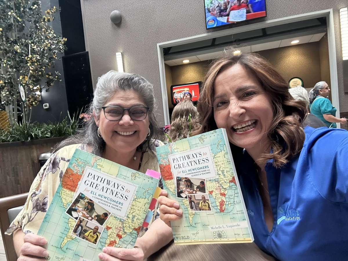 My wish for every district is that they have copies of #Pathways2Greatness by <a href="/dr_aquagirl/">Michelle Yzquierdo</a> for #Newcomer programming.  <a href="/lidle65/">Lynda Espinoza Idle</a> &amp; I are planning up a storm here in <a href="/adams14schools/">Adams County School District 14</a>💫✨🌟
