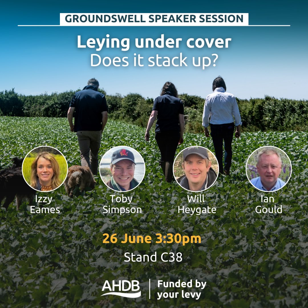 Heading to Groundswell? Hear from some of the team behind the UK’s first independent cover crops guide. 
 
On the day, we will unpack Return on Investment from cover crops &amp; herbal leys in the arable rotation; can you quantify it, are they worth it, &amp; how do you maximise it? 💬