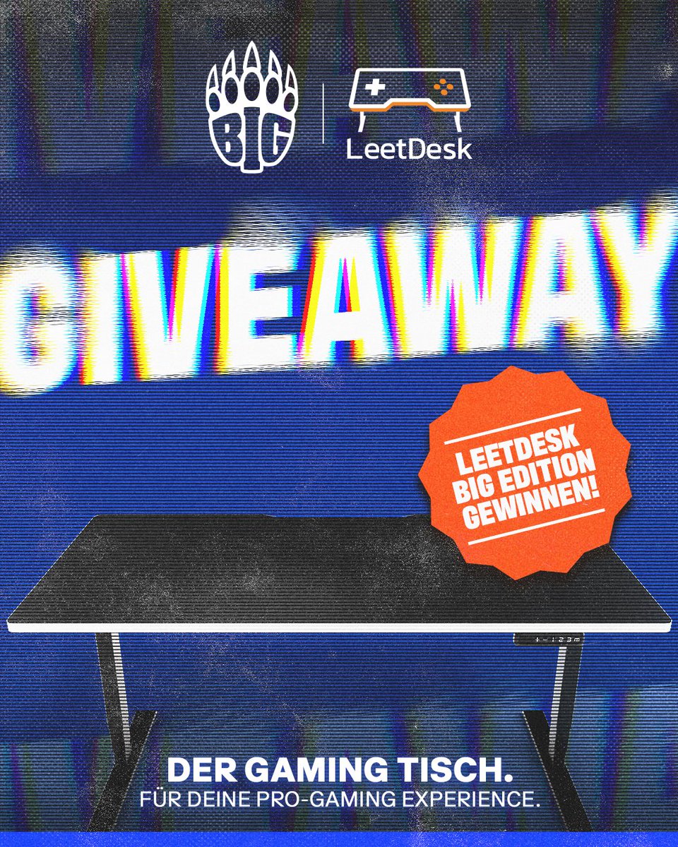 WERBUNG
🚨 LEETDESK Giveaway Alarm 🚨

Kommentiere deine optimale Tischhöhe ↕️ und folge <a href="/BIGCLANgg/">BIG</a> &amp; <a href="/LeetDesk/">LeetDesk</a> um teilzunehmen!

Der Gewinner* wird am 4. Juli von uns gezogen!