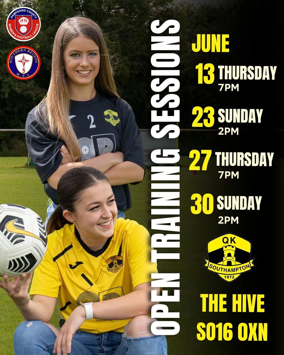 Still looking for the  southern region or  new to women's or just  want to come back for our new development side  come and give us a  try .