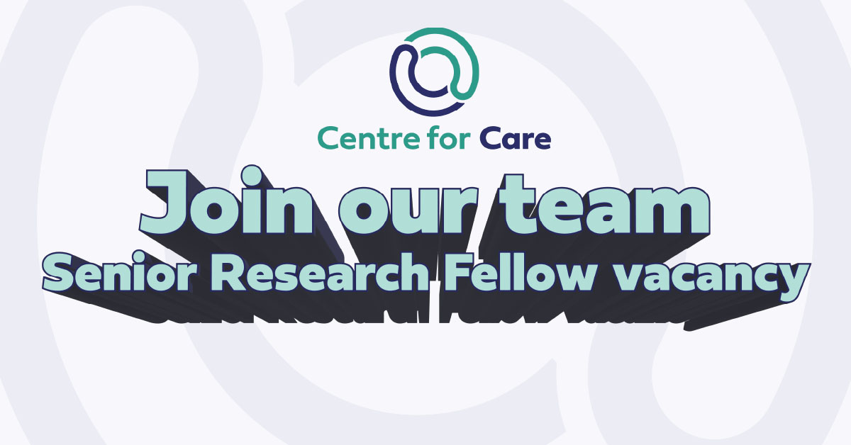 We are looking for a Senior Research Fellow to join our team at the Centre for Care.
Please share! 
Follow this link for more information &amp; to apply:

t.ly/Ry-29