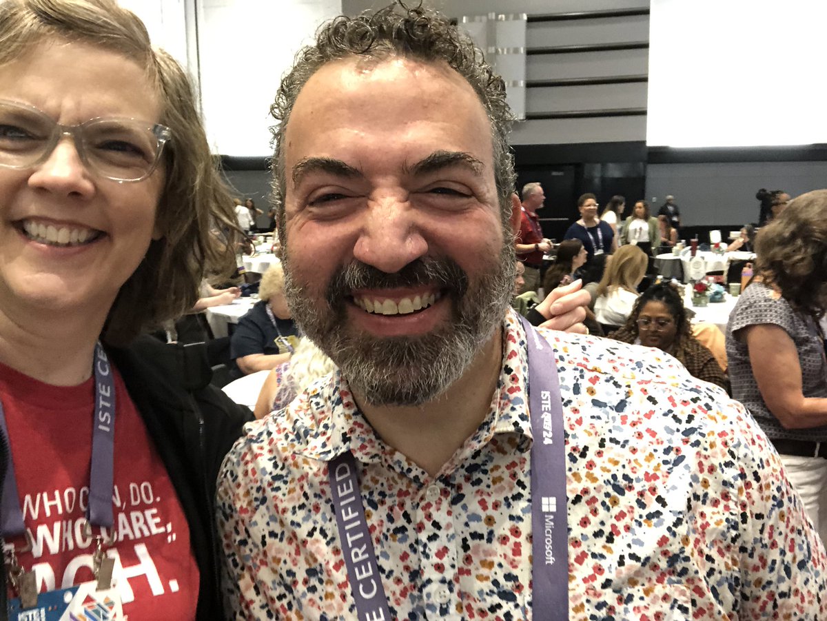 So excited to be part of the  #ISTECert team at #ISTELive! Loved meeting my ISTE Cert BFF, Michelle!