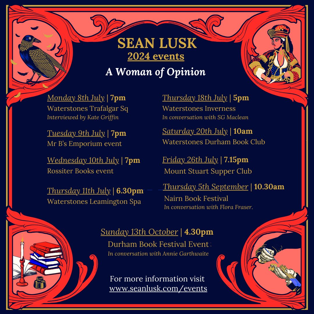seanlusk1's tweet image. My new novel #awomanofopinion out 4th July (yikes!) tells the life of #marywortleymontagu who campaigned to kick the Tories out of office in 1715. History often rhymes, as #marktwain said. Come to one of the events, starting 8th July in London. @izzieghaffari @sarabethsbooks