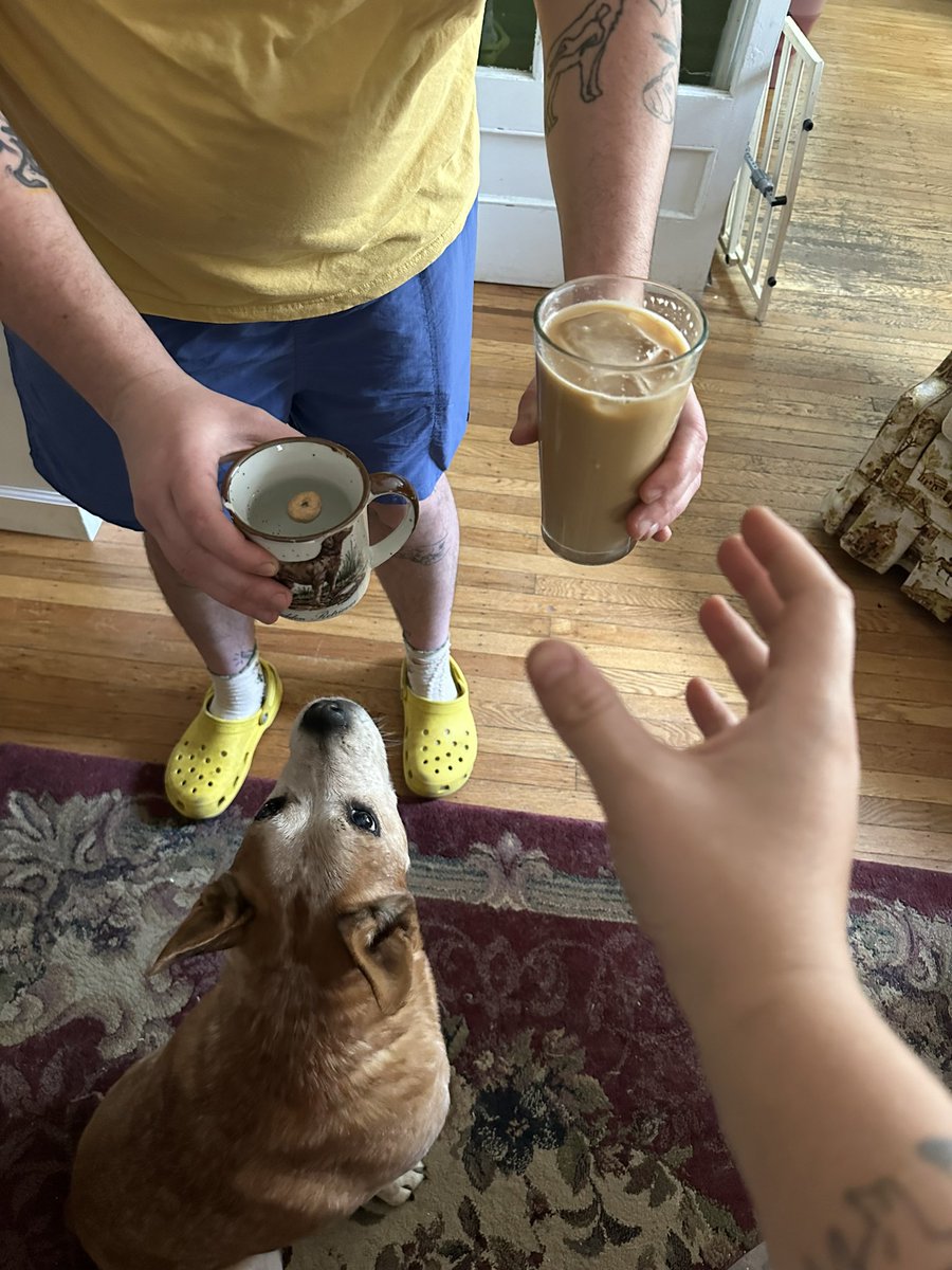 He made us each a latte