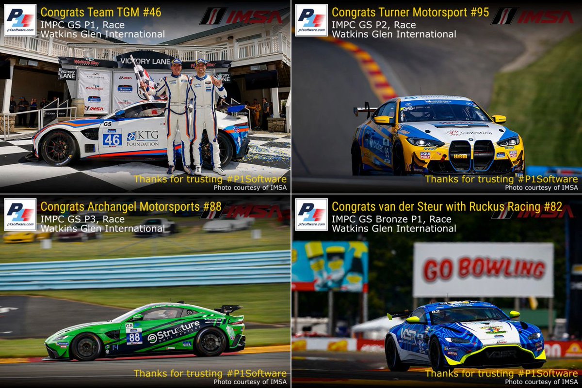 P1Software (@p1software) on Twitter photo #P1Software clients ๐จ๐ฌ๐๐๐ฅ ๐๐ฃ๐ฉ๐๐ง๐ ๐๐ ๐ฅ๐ค๐๐๐ช๐ข #IMSA Michelin Pilot Challenge!
Congrats again to:
. ๐ฃ๐ญ ๐๐ฆ #46 <a href="/GoTeamTGM/">TeamTGM</a>
. ๐ฃ๐ฎ ๐๐ฆ #95 <a href="/Turnermotrsport/">Turner Motorsport</a>
. ๐ฃ๐ฏ ๐๐ฆ #88 Archangel Motorsport
. ๐ฃ๐ญ ๐๐ฆ ๐๐ฟ๐ผ๐ป๐๐ฒ #82 van der Steur Racing with <a href="/Ruckus_Racing/">Ruckus Racing</a> #P1Software clients ๐จ๐ฌ๐๐๐ฅ ๐๐ฃ๐ฉ๐๐ง๐ ๐๐ ๐ฅ๐ค๐๐๐ช๐ข #IMSA Michelin Pilot Challenge!
Congrats again to:
. ๐ฃ๐ญ ๐๐ฆ #46 <a href="/GoTeamTGM/">TeamTGM</a>
. ๐ฃ๐ฎ ๐๐ฆ #95 <a href="/Turnermotrsport/">Turner Motorsport</a>
. ๐ฃ๐ฏ ๐๐ฆ #88 Archangel Motorsport
. ๐ฃ๐ญ ๐๐ฆ ๐๐ฟ๐ผ๐ป๐๐ฒ #82 van der Steur Racing with <a href="/Ruckus_Racing/">Ruckus Racing</a>